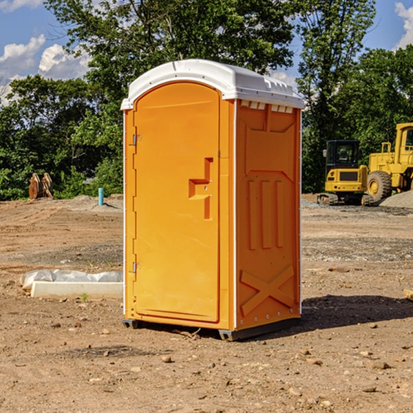 can i customize the exterior of the portable restrooms with my event logo or branding in Hampden